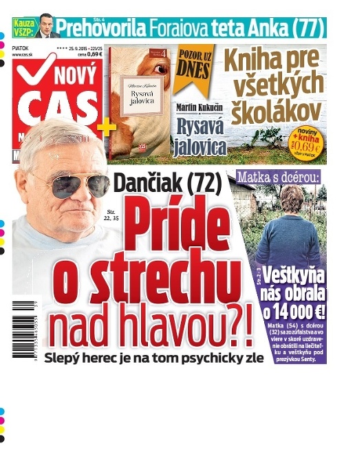 Titulka Nový Čas - 25.09.2015