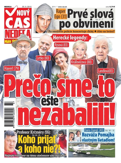 Nový Čas Nedeľa - 20. 09. 2015