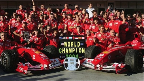 S podporou spoločnosti Shell štartovalo Ferrari na viac ako 500 pretekoch F1, vyhralo 12 majstrovstiev a 10 Pohárov konštruktérov .
