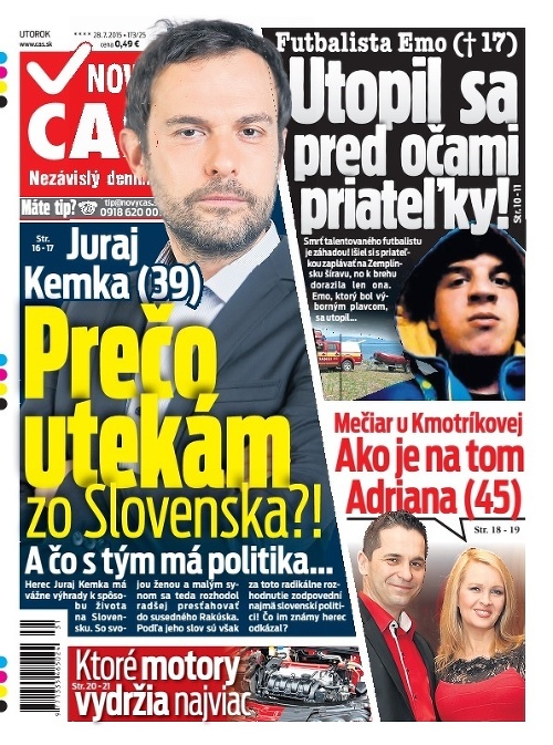 Titulka Nový čas - 28.07.2015