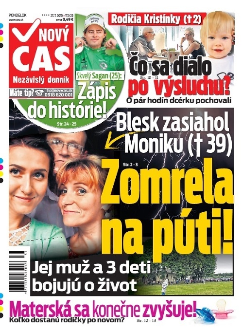 Titulka Nový čas - 27.07.2015