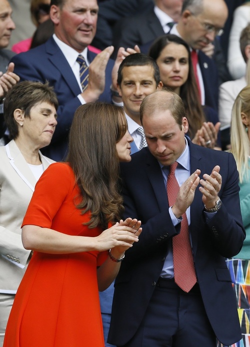 Vojvodkyňa Kate a princ William na Wimbledone.