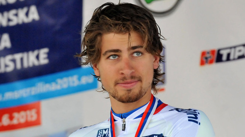 Peter Sagan si suverénne vybojoval titul majstra Slovenska na spoločných pretekoch MSR a MČR cestných cyklistov v Žiline. Foto: Tasr