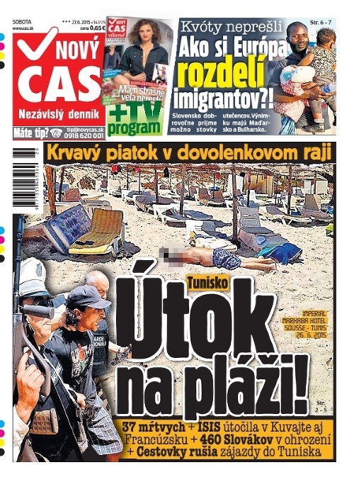 Titulka Nový Čas - 27.06.2015