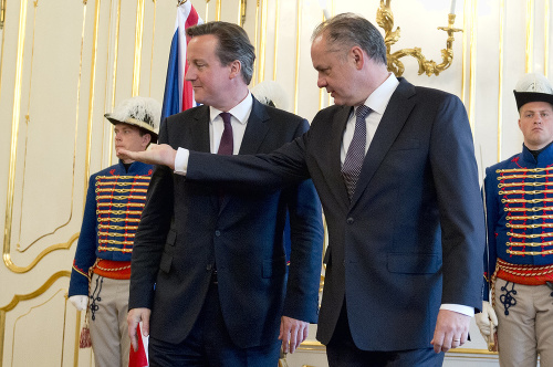 Britského premiéra Camerona prijal aj prezident Andrej Kiska.