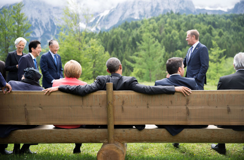 Účastníci summitu G-7 v Nemecku. 