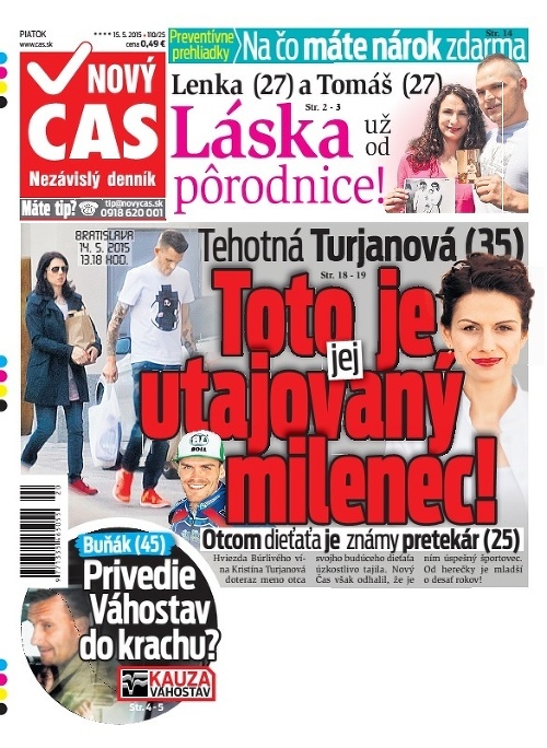 Titulka Nový Čas - 15.05.2015