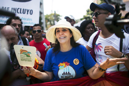 Castrova dcéra Mariela sa v sobotu zúčastnila na pochode za práva sexuálnych menšín.