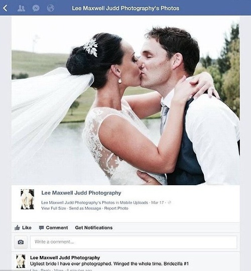 Fotograf označil nevestu dokonca za Bridezillu.