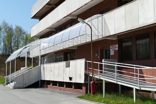 Pavilón, ktorý je vyčlenený pre pacientov s ochorením COVID-19 vo Fakultnej nemocnici s poliklinikou (FNsP)  Žilina.