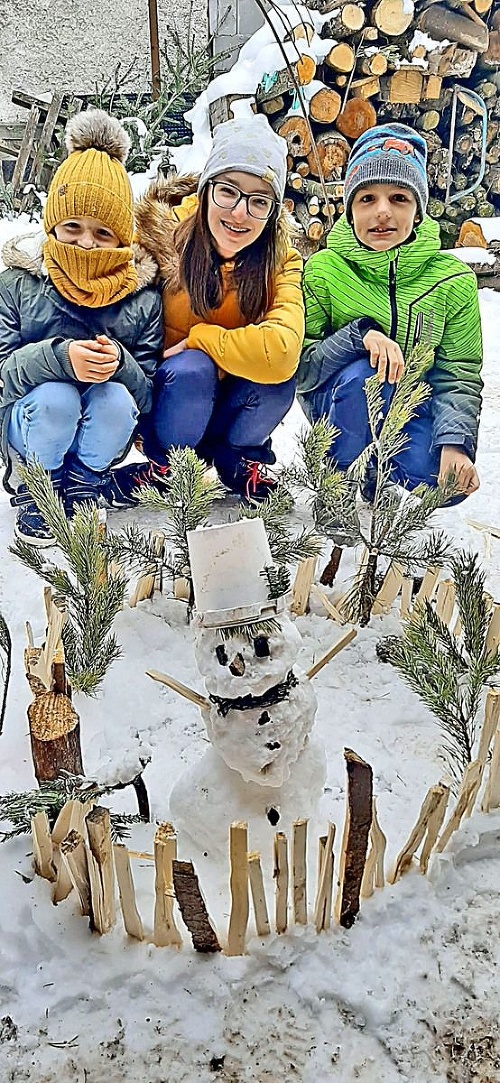 Stavali: zľava Timea (7), Klaudia (13), Oliver (10)