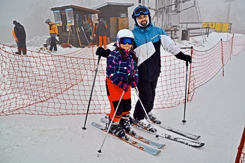 SKI Mlynky: Štefan (39) s dcérkou Katkou (9), Košice