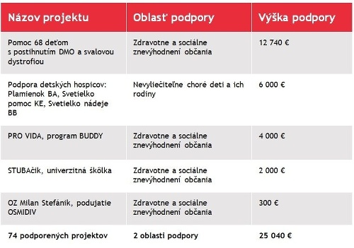 Prehľad podpory Nadačného fondu Slovanetu za rok 2020.