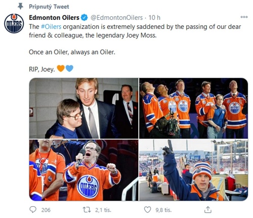  Joey Moss žil s hokejovým Edmontonom od roku 1984.