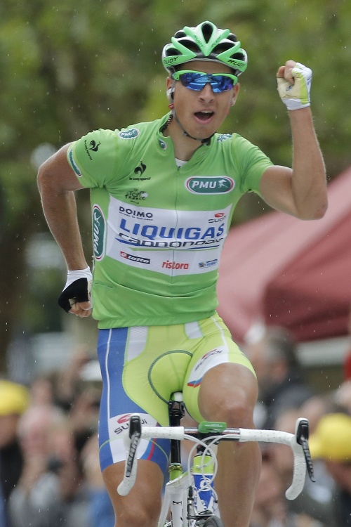3. etapa na Tour de France 2012 - Sagan v štýle Forresta Gumpa.