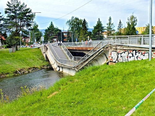 Most v Spišskej Novej Vsi sa zrútil 31. júla 2020. 