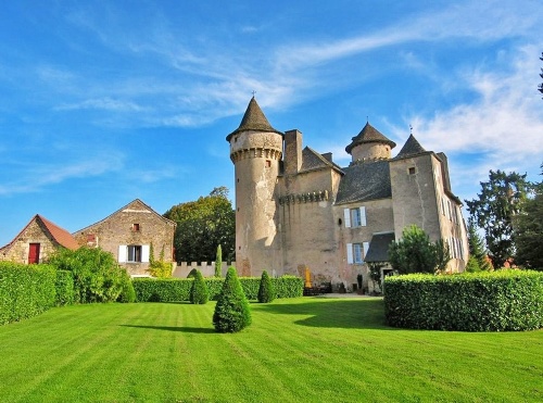 Chateau v dedinke Decazeville, južné Francúzsko 