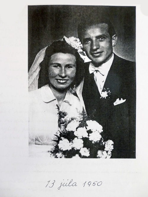 1950 - S manželkou Helenou mali peknú svadbu. Nanešťastie, už nežije. 