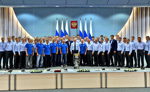 Graňák sa s celým tímom Dinama Moskva stretol v lete 2013 s prezidentom Ruska Putinom.