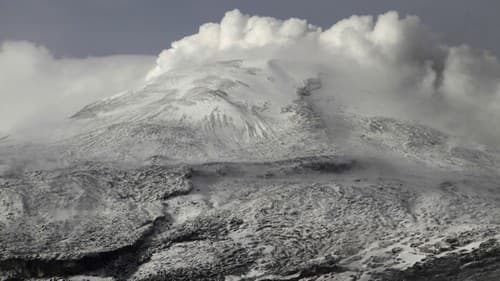 Sopka Nevado del Ruiz.