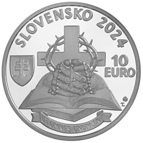 Unikátna slovenská strieborná 10 euro minca - Ján Chryzostom Korec