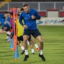 Slovenský reprezentačný kapitán Milan Škriniar na tréningu.