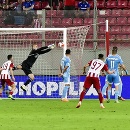 Slovan v stretnutí proti Olympiakosu.