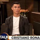 Na snímke Cristiano Ronaldo počas rozhovoru.