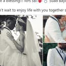 Mohamed Buya Turay uverejnil na sociálnej sieti svadobné fotografie.