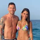 Antonela Roccuzzo a Lionel Messi. 