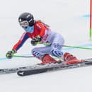 Slovenská reprezentantka v paraalpskom lyžovaní Alexandra Rexová v obrovskom slalome zrakovo znevýhodnených žien na zimných paralympijských hrách v Pekingu.