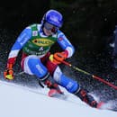 Francúzka Tessa Worleyová na trati 1. kola obrovského slalomu.
