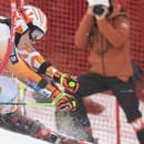 Petra Vlhová v 1. kole v obrovskom slalome žien Svetového pohára v alpskom lyžovaní v slovinskej Kranjskej Gore.