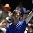 Na snímke ruský tenista Andrej Rubľov sa prebojoval do 2. kola dvojhry na grandslamovom turnaji Australian Open.