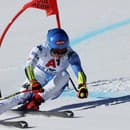 Američanka Mikaela Shiffrinová na trati super-G.