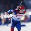 Slovenská biatlonistka Ivona Fialková v pretekoch na 15 km.