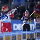 Slovenská biatlonistka Ivona Fialková v pretekoch na 15 km.