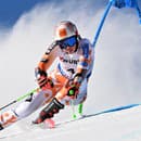 Slovenská lyžiarka Petra Vlhová na trati počas 1. kola obrovského slalomu na MS.