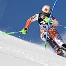 Petra Vlhová počas slalomu na MS 2023