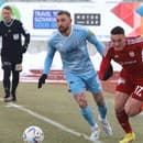 Útočník Róbert Polievka (Banská Bystrica) v zápase proti Slovanu Bratislava.