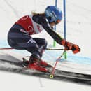 Americká lyžiarka Mikaela Shiffrinová v 1. kole obrovského slalomu žien Svetového pohára vo švédskom Are.