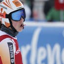 Petra Vlhová v cieli obrovského slalomu v Are.
