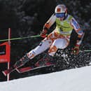 Slovenská lyžiarka Petra Vlhová na trati počas 1. kola obrovského slalomu na finálovom podujatí Svetového pohára 19. marca 2023 v andorrskom Soldeu. 