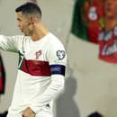 Portugalská hviezda Cristiano Ronaldo počas kvalifikačného zápasu proti Luxembursku.