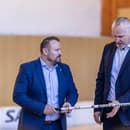 Štátny tajomník pre šport Richard Nemec (vpravo) a prezident SZFB Martin Kopejtko. 