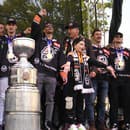 Z osláv majstrovského titulu hokejistov HC Košice pri Dolnej bráne v Košiciach