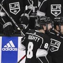 Drew Doughty a Kevin Fiala (Los Angeles Kings).