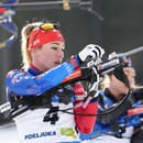 Na snímke slovenská reprezentantka Paulína Bátovská Fialková pri streľbe.