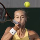 Anna Karolína Schmiedlová počas zápasu prvého kola Roland Garros proti Veronike Kudermetovej.