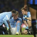 Kevin De Bruyne (Manchester City) nedohral finále Ligy majstrov pre zranenie.